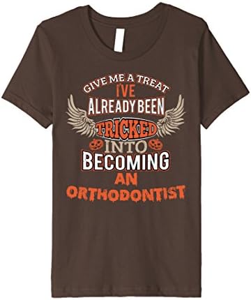 Kids Halloween Gift for Orthodontists T-Shirt 12 Brown