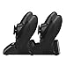 Pecham DualShock 4 Dual Charging Station – PS4/PS4 Slim Controller Charger Dock – Modern Design & LED Indicator – USB Cable & 8 Thumb Grips for Joysticks Included – Black