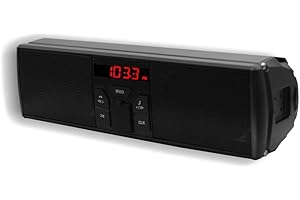 Shkalacar Motorcycle Speakers Waterproof Radio Audio System Built-in Amplifier, BT Audio Stereo with LED Display APP Control 