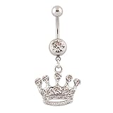 Sunflower 316L Surgical Steel Clear Crown Charm