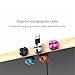 Cable Management Cord Organizer ORICO 1 Channel Desk Cable Clips Wire Cord Holder for Power Cords and Charging Accessory Cables, Mouse Cable, PC, Office and Home (Black, 10PCS)
