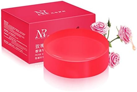Shuwe NR Soft Purify Rose Essential Oil Handmade Soap Whitening Skin Moisturizing (Red)
