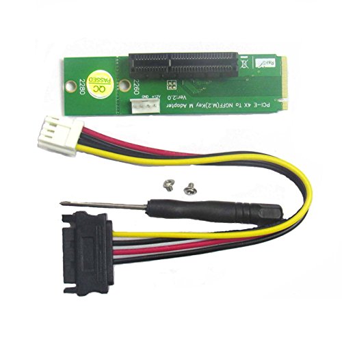 powerdayPCI-e-1X4X-Card-to-NGFF-M2-M-Key-PCIe-Slot-Adapter
