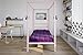 DHP Modern Canopy Bed with Built-in Headboard - Twin Size (Pink)
