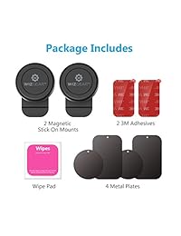 WizGear - Soporte magnético para salpicadero de coche para teléfonos móviles y tabletas mini con tecnología de rápido rápido rápido rápido rápido y rápido ajuste