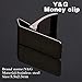 Y&G MC1019 Excellent Contemporary Popular Dark Grey Mens Stainless Steel Money Clips Wedding Mens Elegant Presents Idea