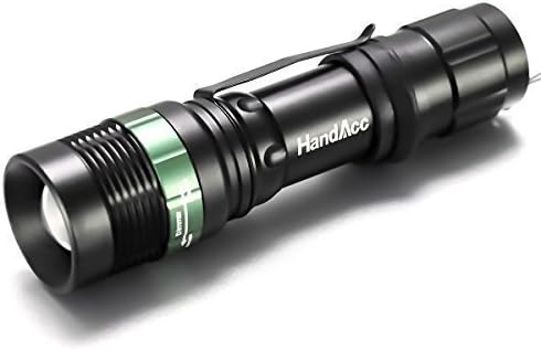 Flashlight Torch 500lm 3-in-1 Cree LED Bike Light, Headlamp Adjustable Focus Zoom Light Lamp and Bike Mount, with Free Head Strap, HandAcc by HandAcc