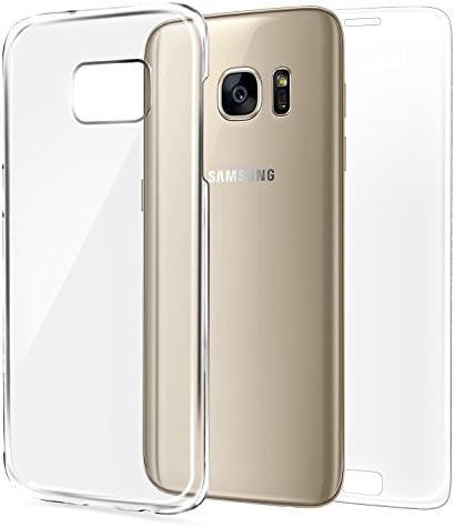 DigiBona Galaxy S7 Edge Phone Case + 3D Full Coverage Tempered Glass Screen Protector - Lucid