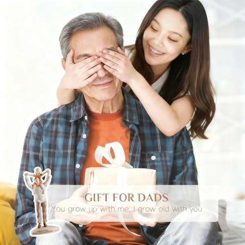 Storieme Dad Birthday Gifts from Daughter: Father's Day Figurine Gift for Dads - Hand-Painted Daddy Daughter Statue Decor