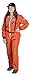 Aeromax Adult Astronaut Suit with Embroidered Cap, Orange, Large