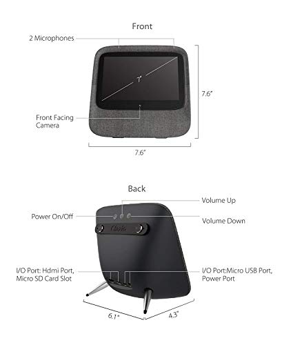 Clazio Touchable Wireless Speaker Internet Radio Voice Controlled Home Smart Speaker with Amazon Alexa,Black