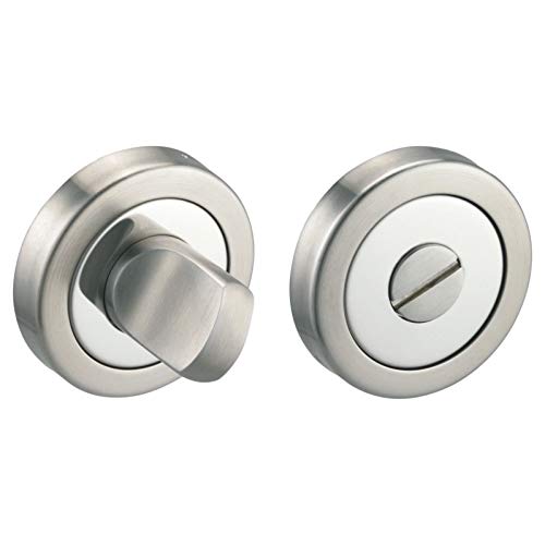 EUROART Toledo/Wing D20 Internal Lever on Rose Latch, Lock, & Bathroom Packs in Polished Chrome/Satin Nickel (Thumb Turn Lock)