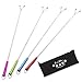 Startostar 9pcs Marshmallow Roasting Sticks, Set of 4 Telescoping Hot Dog Forks Smores Skewers | Canvas Bag, 4 Exchangeable Heads 30 Inch for Campfire,Camping,Picnic,Patio Fire Pit