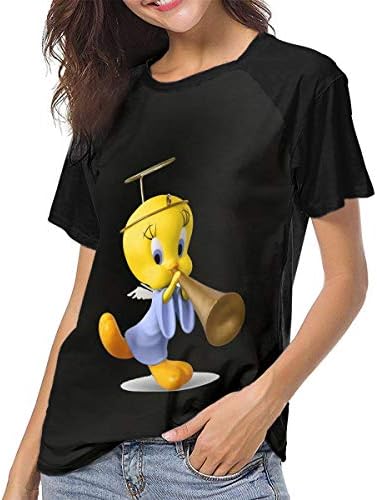 Women Baseball Shirts Tweety Bird 3D Print Tees Sexy Tee Shirt for Daily
