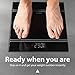 RIVIO Digital Body Weight Bathroom Scale with Step-On Technology and Large LCD Backlight Display,6mm Tempered Glass, High Precision Measurements,440 Pounds,Black