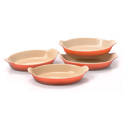Buy Le Creuset Heritage Flame Stoneware 6 Ounce Au Gratin Dish, Set of