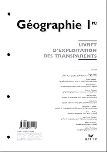 Download Geographie - première - transparents PDF