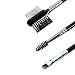 Eyelash Comb and Eyebrow Brush, Angled Eye Brow Brush with Spoolie, G2PLUS 2 PCS Professional Makeup Tools Set for Define Lash & Brow