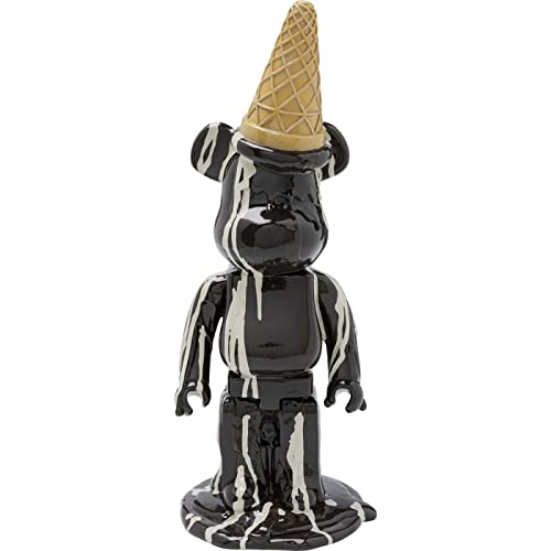 Kare Statuette déco Gelato Ours Noir en polyrésine 40 x 16 x 15 cm (H x l x P)