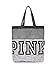 Victoria's Secret Pink Nation Black Mesh Grey Marl Logo Tote