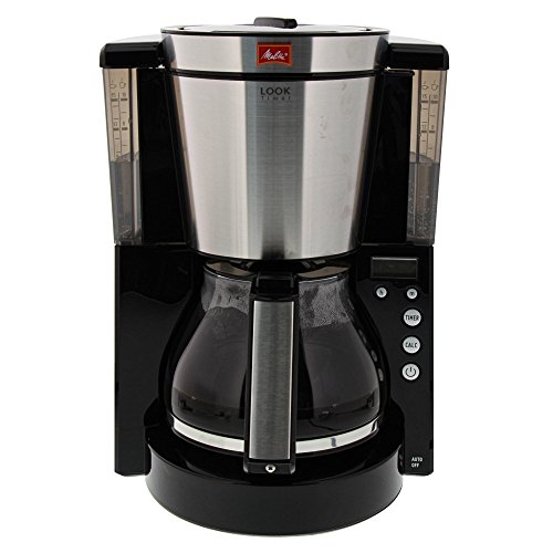Melitta Look Timer 1011-08, Filterkaffeemaschine mit Glaskanne und Timer-Funktion, AromaSelector, Schwarz – Bild 3