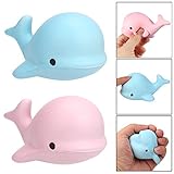 Stress Toys Soft Whale Cartoon Squeeze and Slow Rising Cheap Fidget Toy by TOPUNDER (Blue)