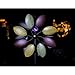 Solar Wind Spinner 7 Foot Tricolor Multi-Color LED Lighting by Solar Powered Glass Ball. Perfect Gardening Gift Amongst Wind Spinners and Windmills Yard Art with Kinetic Dual Direction Spinning