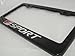 F Sport Gloss Black Carbon Fiber License Plate Frame with Black Caps