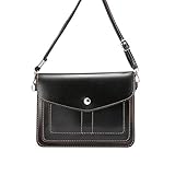 PU Leather Cellphone Pouch Bag with Shoulder Strap and Magnetic Button for Apple iPhone Samsung Galaxy and Other Smartphone Black