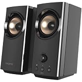 Creative T60 Compact 2.0 Desktop Speakers with Clear Dialog Audio | 2.0 speakers, Clear Dialog, Stereo Speakers, Compact Design, Desktop Audio, PC Speakers, Powerful Sound, Black