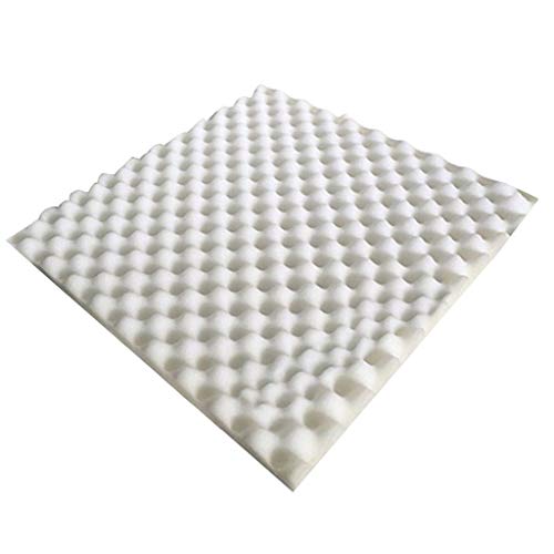 Yumian 6/12/18/24 High-density Soundproof Foam-Sound Absorbing Foam-Sound Dampening Foam-Acoustic Foam Tiles-Studio Panels-50503cm Square Insulation Reduce Noise Sponge Foam Cotton (White) (6)