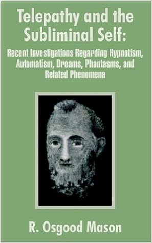 Telepathic hypnotism and telepathic dreams