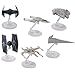Hot Wheels Star Wars 6 Pack Starships for Star Wars Gifts: Star Wars Toys with Stands Include Millennium Falcon, X Wing, Y Wing, Tie Fighter, Darth Vader Tie Advanced, Star Destroyer