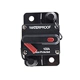 T Tocas 100 Amp Circuit Breaker with Manual Reset, 12V- 72VDC, Waterproof (100A)