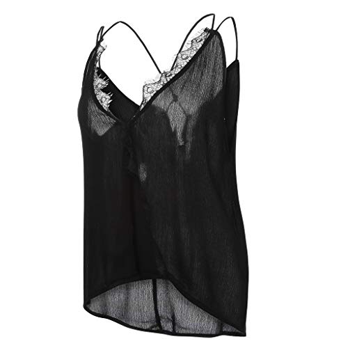 image for Yezijin_Women's Wear Fashion Women V-Neck Camisole Lace Splicing Pure 