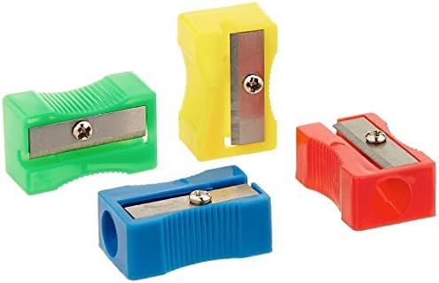 GHMZ PK of 100 Plastic Pencil Sharpeners - Four Colours
