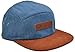 Skyed Apparel 5 Panel Innovated Camper Cap Hat Collection with Genuine Leather Strap