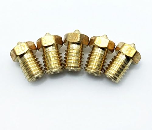 Laptopaid-5PCS 3D 0.2mm Extruder Brass Nozzle Print Head for E3D 1.75mm ABS PLA Printer
