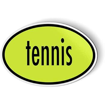 Tennis Oval - Magnet for Car Fridge Locker - 5.5