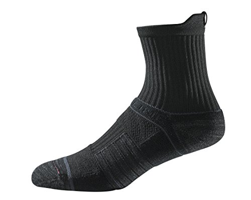 StridelineBasic Mid Length Socks | Quad-Ply Yarn Padding, Direct Compression and Zoned Cushioning, 1 Pack (Black, Small)