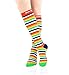 Blue Beat Sports Women Rainbow Graduated Compression Socks for Running Pregnancy Flight Travel - 15-20 mmHg Support Compression Stockings