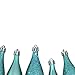 8ct Turquoise Blue Shatterproof 4-Finish Finial Drop Christmas Ornaments 5.5