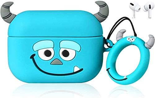 Airpods Pro ケース エアポッドカバー Airpodspro シリコンカバー 全面保護ケース キャラクター 漫画 特別 シリコーン 滑り止め キズ防止 可愛い 萌え萌え 人気 リングロープ付き Blue Monter Turkeywalnut Com