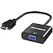VicTsing 1080P HDMI Male to VGA Female Video Converter Adapter Cable for PC Laptop HDTV Projectors and Other HDMI Input Devices,Blue