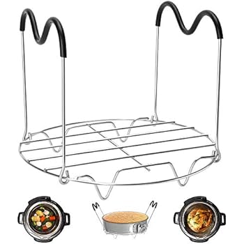 Steamer Rack Trivet with Heat Resistant Handles Compatible with Instant Pot Accessories 6 Qt 8 Quart, Pressure Cooker Trivet Wire Steam Rack, Great for Lifting out Whatever Delicious Meats & Veggies You Cook