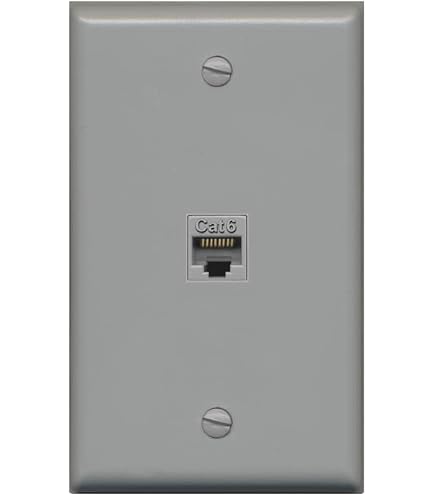 Riteav Placca Murale 1 Gang Cat6 Schermata - 2 Porte Con Keystone Punchdown - Colore Bianco - 6