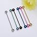 IPINK Lot of 6 Industrial Barbell Spirals Kit 38mm 14 Gauge Cartilage Earring
