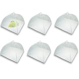Mesh Screen Food Cover Tents - Set of 6 Large Galvanized Steel Wire Pop-Up Tents, Stylishly and Conveniently Keeps Bugs Away From Food by Chuzy Chef