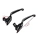 1 Pair Aluminum Ergonomic Designed Brake Clutch Levers Compatible with 08-13 Harley Touring (Matte Black)