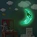Wall Stickers,GOODCULLER 3D Luminous Large Moon Fluorescent Wall Sticker Removable Glow In The Dark Sticker Background Decorated Decal Home Decor